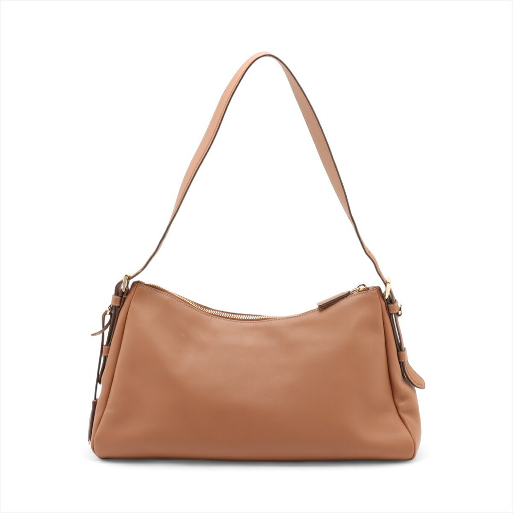 Prada Aime Shoulder Brown Bag Leather